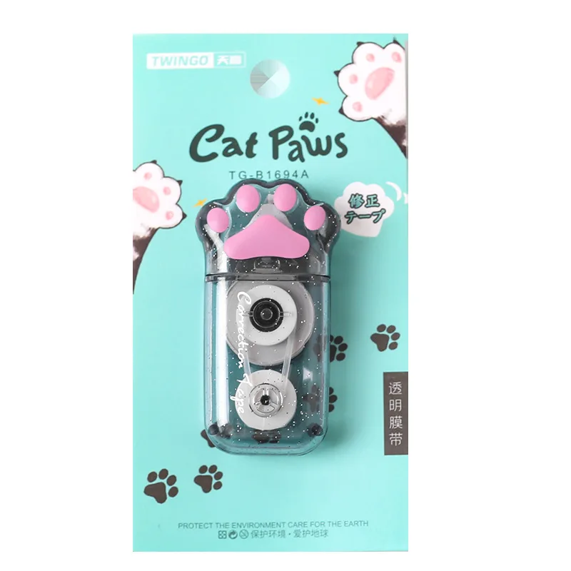 Cintas de corrección de 6m de largo para estudiantes, cinta correctora Kawaii de color blanco, material de papelería para escuela y oficina