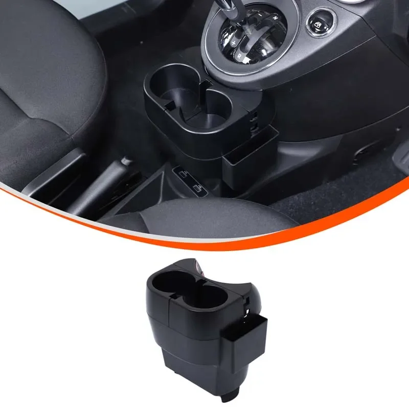 For Fiat 500 2007-2025 ABS/Aluminum Alloy car central control water cup holder mobile phone tray car modification accessories