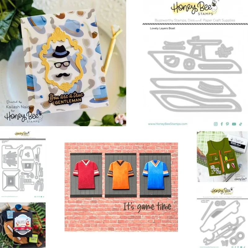 Vintage Bug Boat Muscle Car Metal Cutting Dies and stamps DIY Scrap booking Card Stencil Paper Cards Handmade Album Stamp Die