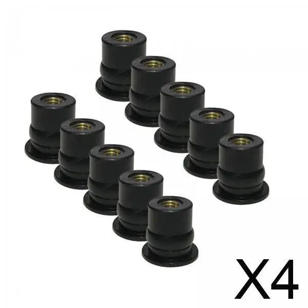 

High Quality Motorbike Cowls Fastener Brass Rubber Well Nut Set for Windscreen Body Mounting M4 M5 M6