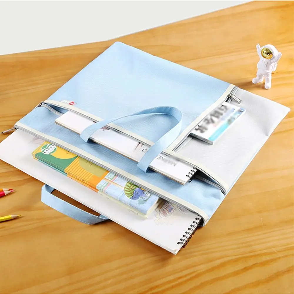 Портативная сумка для хранения книг из ткани Оксфорд, ручной органайзер для файлов, большая вместительная пылезащитная сумка для хранения произведений искусства, обратно в школу