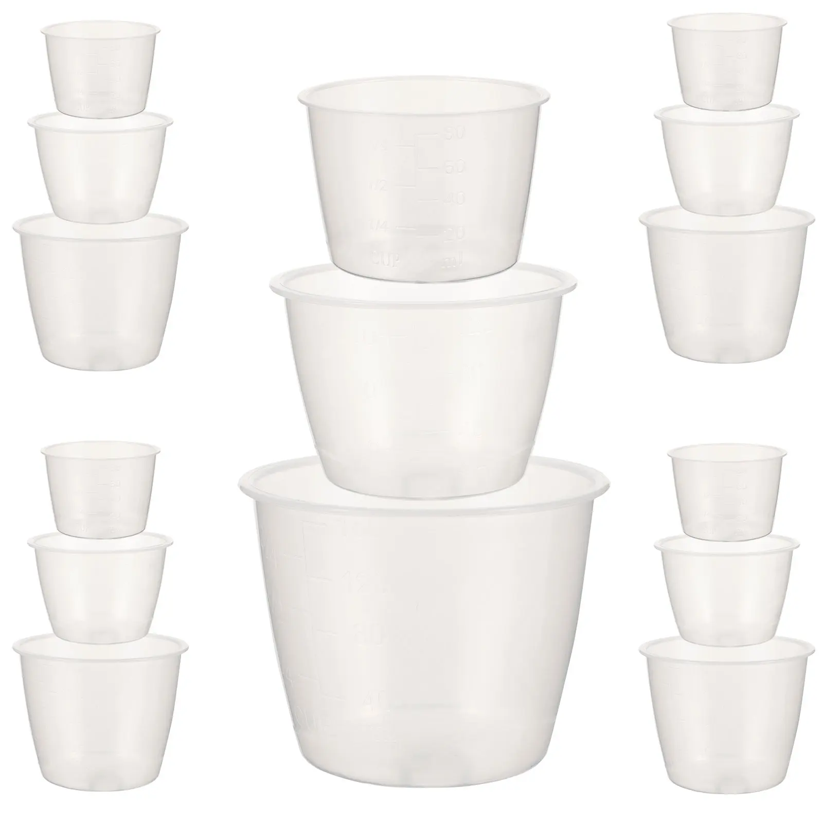 

Набор из 30 прозрачных мерных стаканов для риса: гладкая поверхность, без заусенцев, легко моются. Мерные инструменты для кухни, выпечки и приготовления пищи.