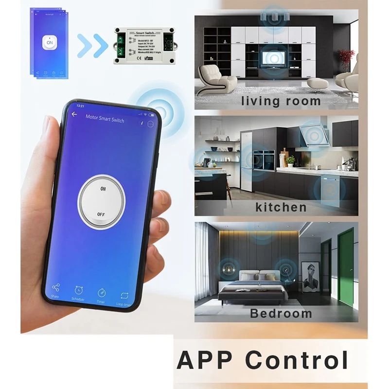 HOT-Smart Motor Remote Control Switch Wifi Controller 7-32V DC Sliding Gate Curtain Shutter Doors Water Pump Screen EWELINK