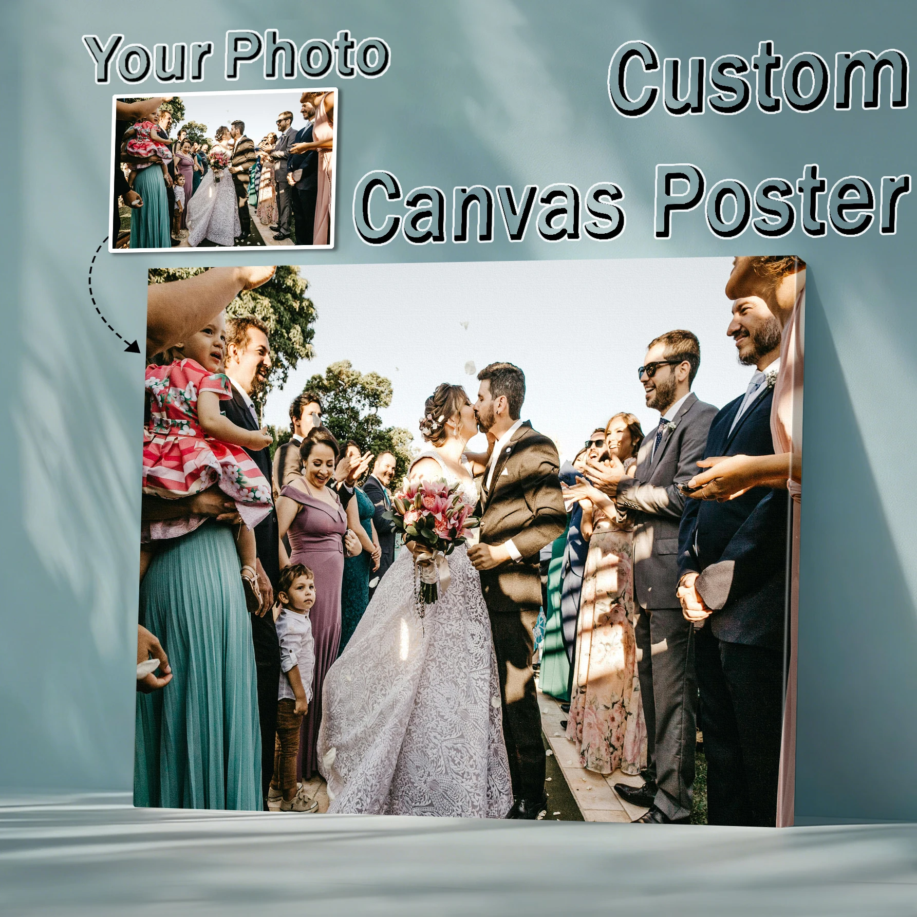 1Pc Personalizable big size canvas poster wall art for garde