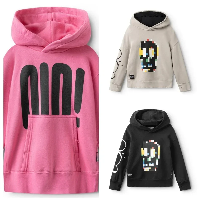 Autumn and Winter New Children's Long Sleeve Hoodies Letter Cartoon Hooded Tops Kids Clothes Sweatshirts Sudaderas Pull Ropa