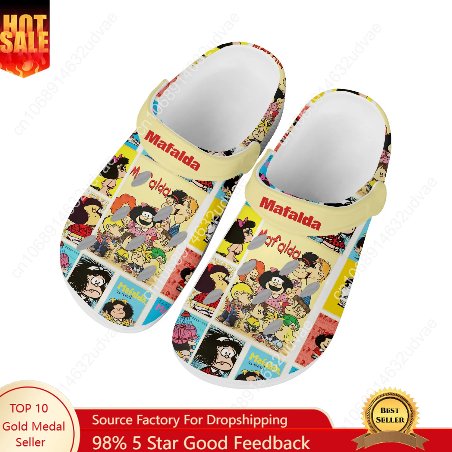 

Mafalda Water Shoes Mens Womens High Quality Home Garden Clogs Customizd Sandals Beach Breathable Hole Slippers