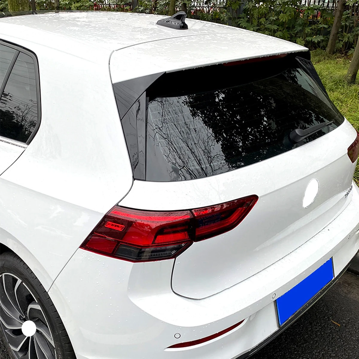 Rear Window Spoiler Side Wing Cover Splitters ABS Glossy Black Body Kit For Volkswagen Golf 8 MK8 2020 2021 2022