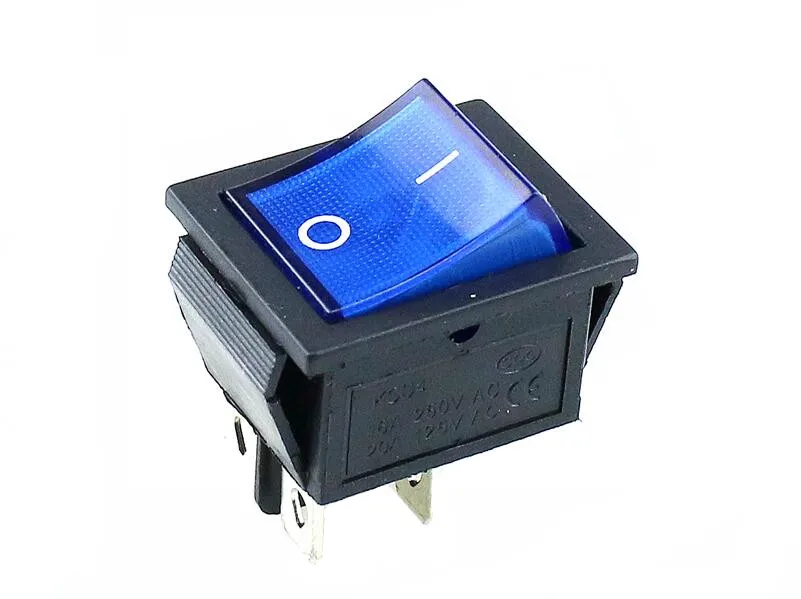 KCD4 ON-OFF 16A 250VAC/20A 125VAC Red Button Light Rocker Switch 4 Pin Rocker Power Switch