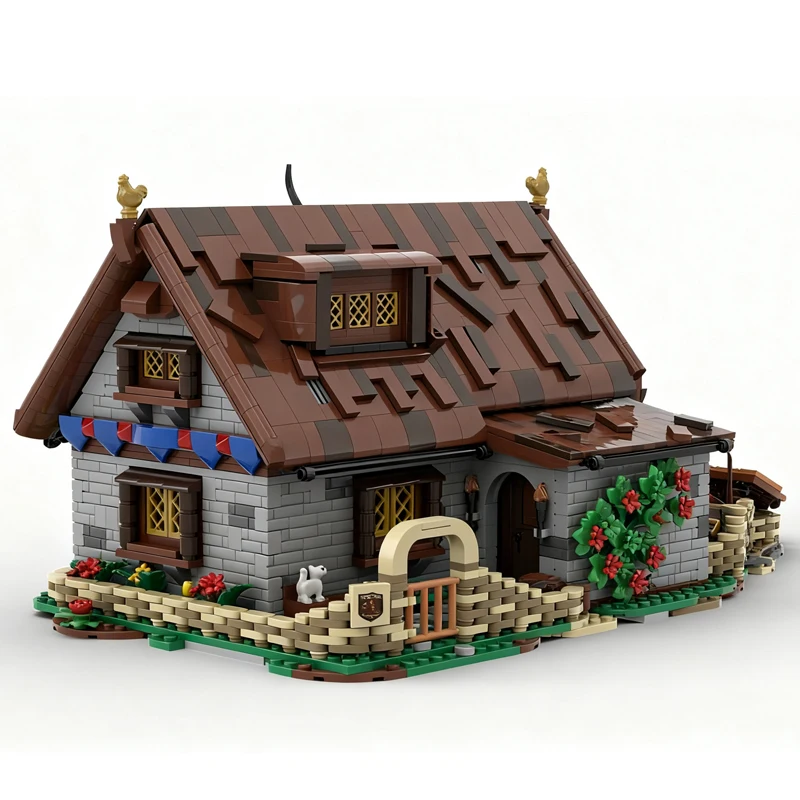 

NEW 2591pcs MOC European Medieval Street View Tavern Model DIY creative ideas Christmas Child Toy Assembly Puzzle birthday Gift