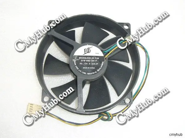 For BRUSHLESS DC FAN EFB-09E12H-P DC12V 0.32A 9525 95X95X25MM 4pin Cooling Fan EFB-09E12H-P