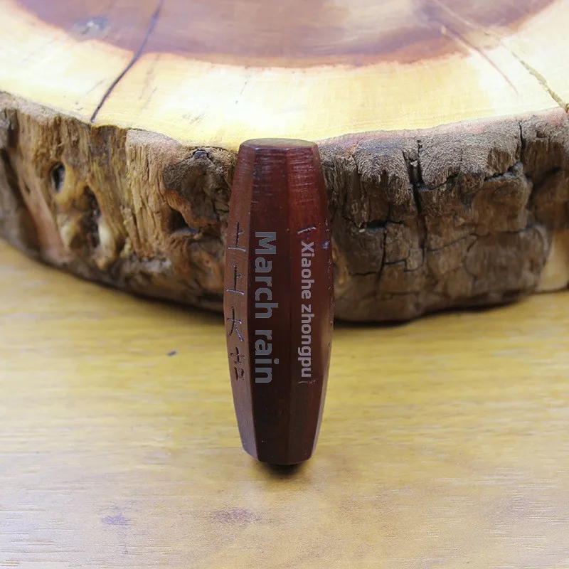 Chinese Traditional Hand Carved Thunderstruck Jujube Wood 8 Sided I Ching 64 Hexagrams Divination Gua Lucky Blessing Wealth Good