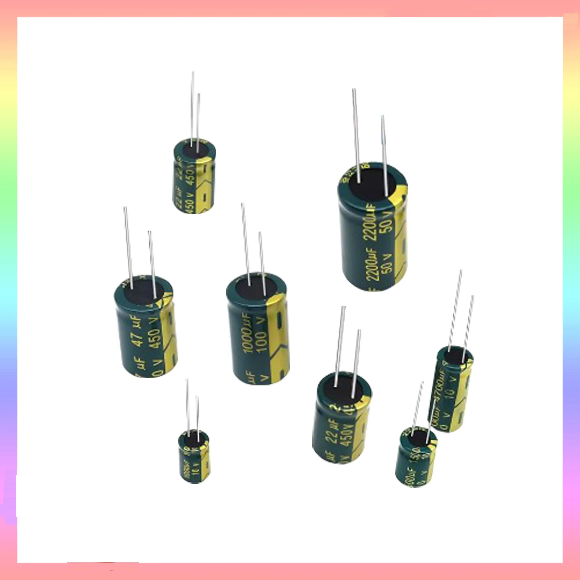 High Frequency Low ESR Aluminum Capacitor 10V 16V 25V 35V 50V 400V 450V 10UF 100UF 220UF 330UF 470UF 680UF 1000UF 2200UF 3300UF