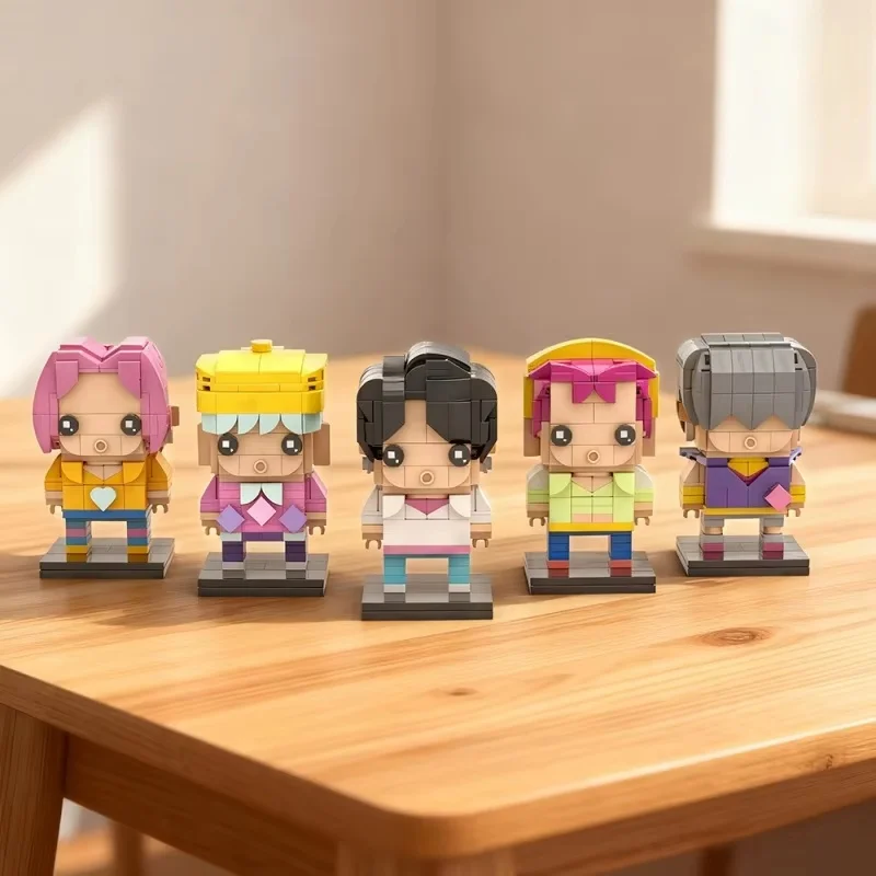 حار بيع Kpop شيطان الصيادين بناء لعبة المكعبات Q-نسخة فتاة مجموعة الصبي مجموعة مجمعة تمثال عيد ميلاد هدية الكريسماس