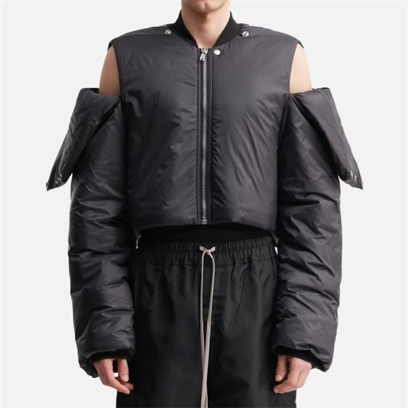 Veste en coton avec écharpe détachable pour femme, manteau de haute qualité, Style foncé, fermeture éclair sur les épaules, manches longues, nouvelle collection hiver