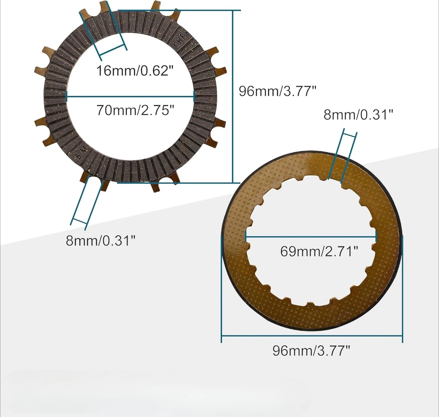 Single-automatic Clutch Plate for 50cc 70 Cc 90cc 110 Cc 125cc Atvs Dirt Bikes Go Karts Quad 4 Wheeler Pit Bike