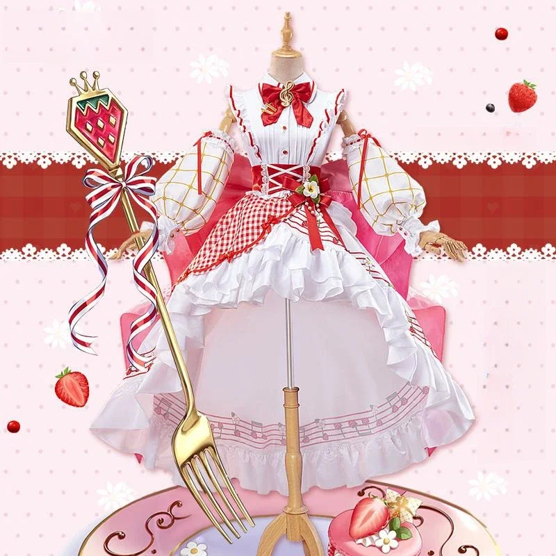 FC6Mikuu Cosplay Anime Mikuu 15th Anniversary Costume Cosplay Mikuu Fragola Abito Uniformi Di Natale Vestiti Parrucca Mikuu C@FC8!