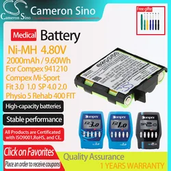 Cameron Sino Medical Battery for Compex  Mi-Sport Fitness Fit 3.0 1.0 SP 4.0 2.0 voor Fit 1.0 Edge US Enegry Fits 4H-AA1500 9412