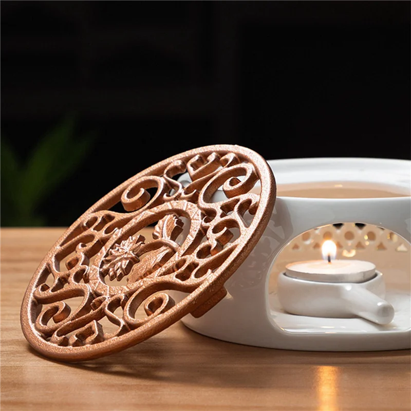 

2X Teapot Warmer Holder Base Tea Warmer Insulation Base Tea Coffee Water Warmer Candle Heating Base Holder-AT64