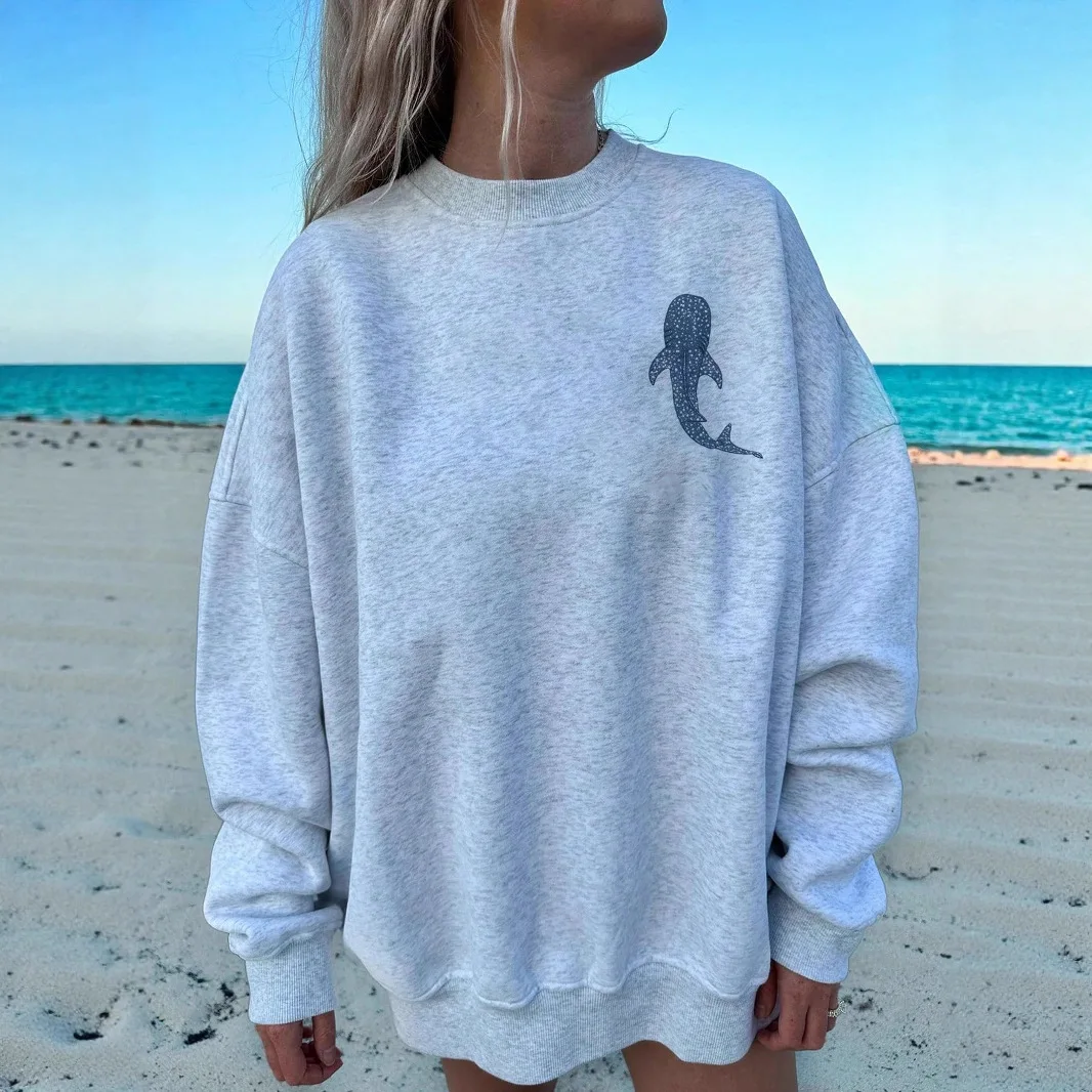 

2025 Autumn and Winter New Women's Casual Printed Loose and Lazy Style Hoodie