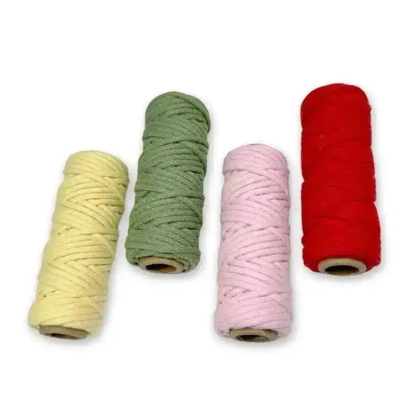 

Cotton Macrame Cord Rope Colored Cotton Thread Macrame Materials DIY Crochet String for Christmas Wedding Home Décor 3mm 20m