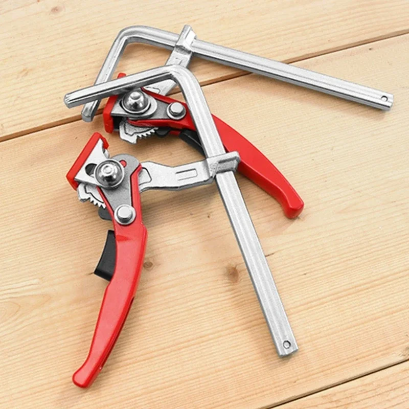 งานไม้เดสก์ท็อป Quick Acting กด Clamps งานไม้คลิปแกะสลัก Routing ม้านั่งสุนัข Clamps