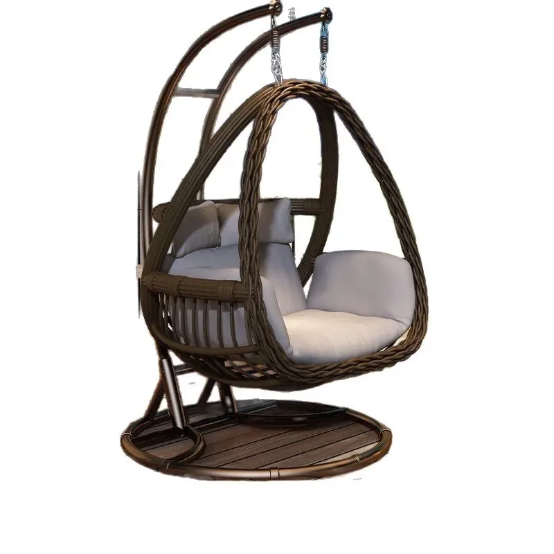 

Hanging basket rattan chair household cradle chair indoor balcony hanging chair courtyard bird's nest drop hanging orchid double