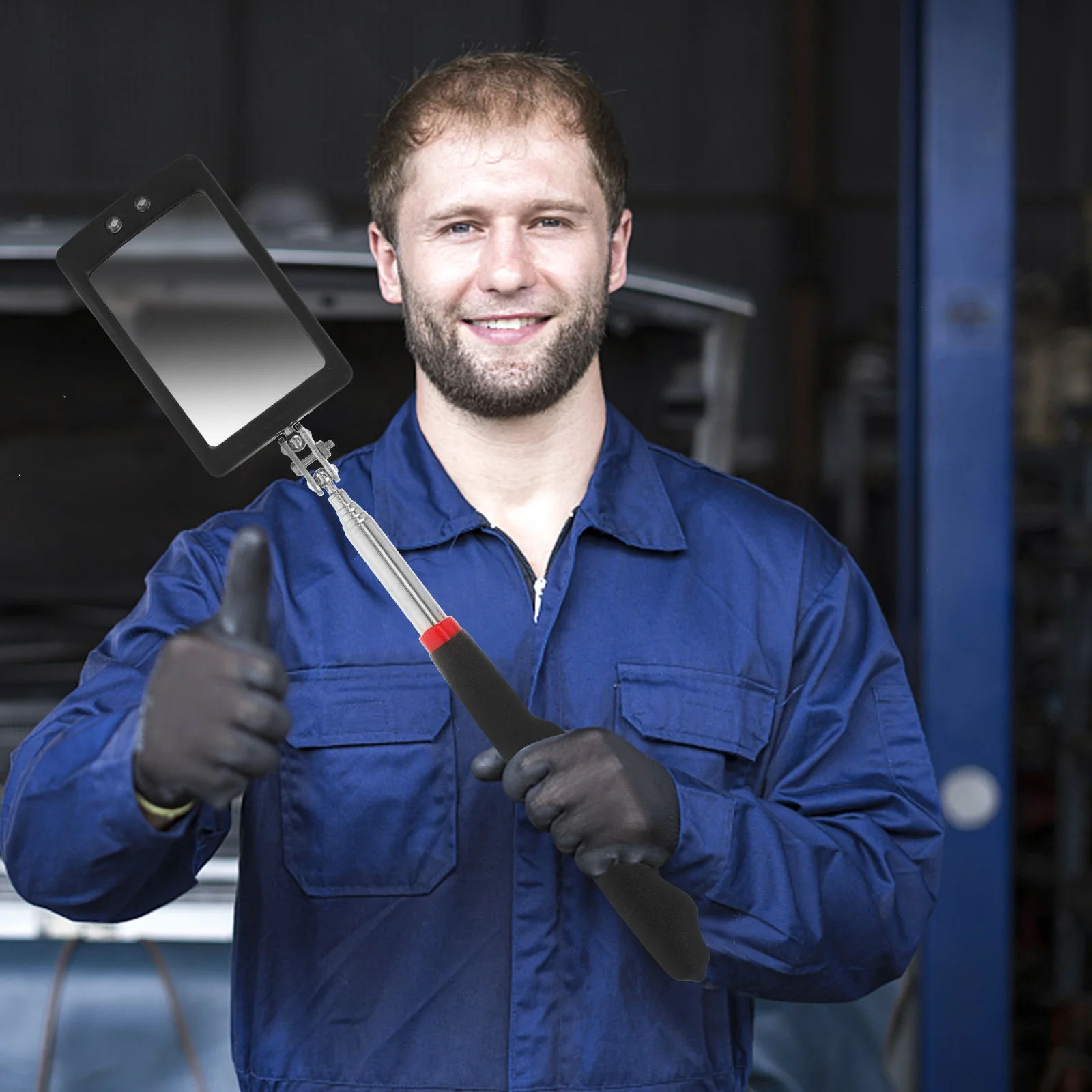 

2pcs Car Inspection Telescoping Led Flexible Extendable Mechanic Tool For Vehicle Chassis Check Adjustable Viewing Angle