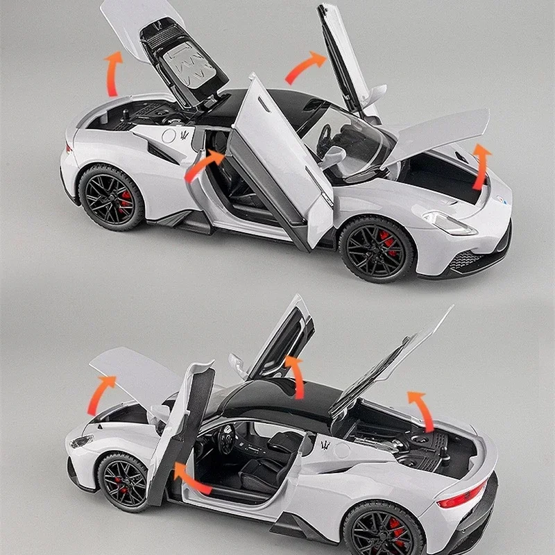 1:22 Maserati MC20 Alloy Sports Car Model Diecasts Metal Vehicles Car Model High Simulation Sound and Light Kids Toy Gift A577