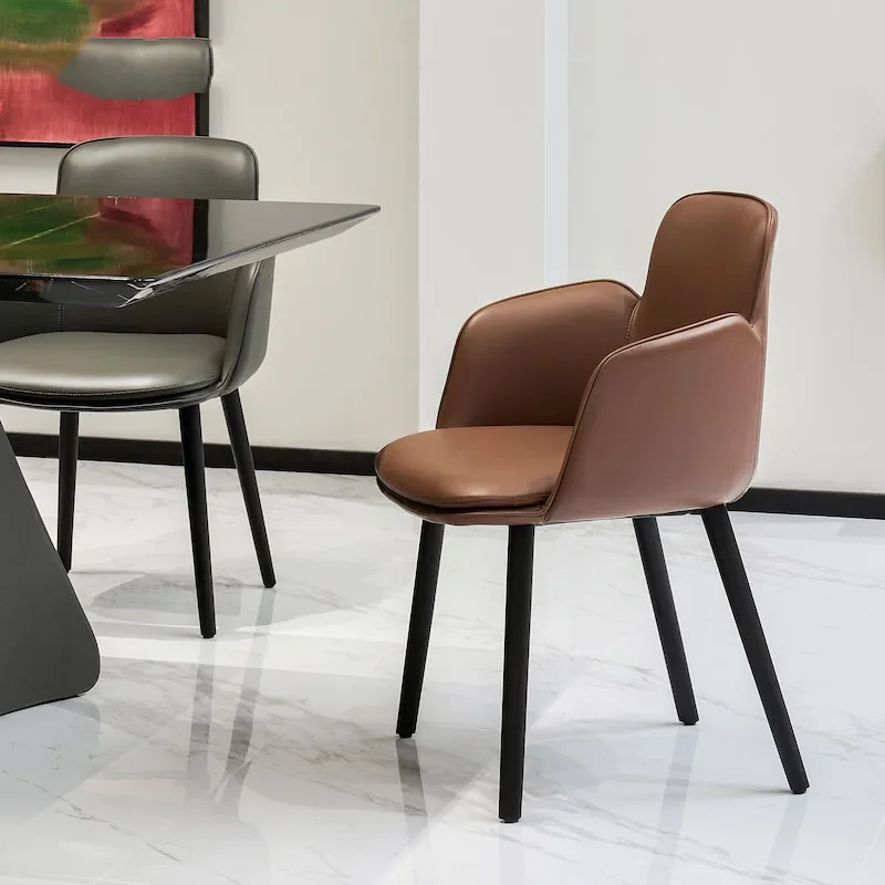 

Wipeable Single Dining Chairs Antique Ergonomic Modern Lazy Dining Chairs European Kitchen Sillas Comedor Home Furniture