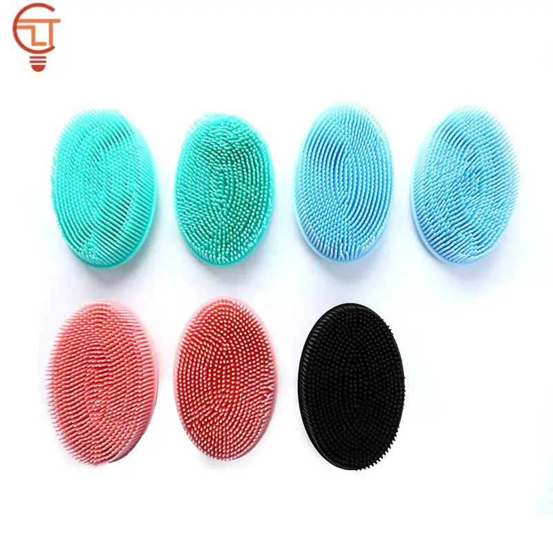 Silicone Body Brush Baby Shower Sponge Dry Massage Bath Towel for Body Bast Body Back Scrubber 2-In-1-Side Scrub Bath Brush