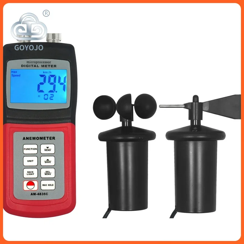 3 Cup Anemometer with Wind Direction Marine  Speed Meter AM-4836C