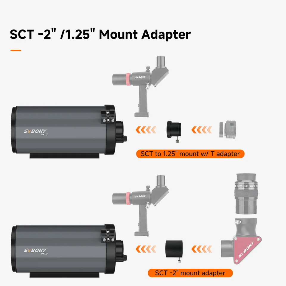 Svbony MK127 تلسكوب ماكسوتوف كاسيجرين OTA 127 مم f/11.8 بتصميم محمول سهل الحمل لرصد السديم الكوكبي القمري #6