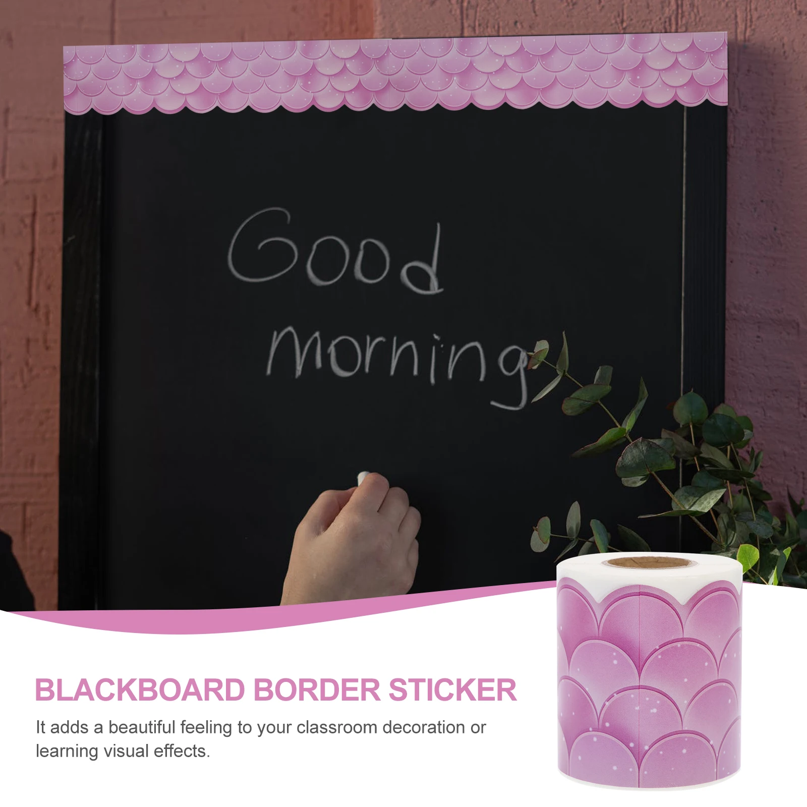 

Stickers Wavy Border Bulletin Board Round Wave for Borders Classroom Boho Purple Decorations