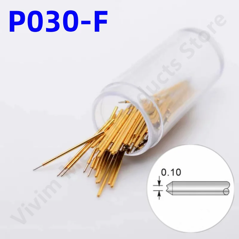 

20/100PCS P030-F Nickel-Plated Head 11.5mm Spring Test Probe Test Pin P030-F1 Spring Test Probe TestTool Gold PogoPin Dia 0.30mm