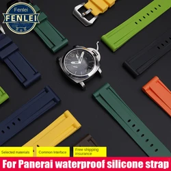 For Panerai Lumino PAM01312 PAM441 359 111 Bracelet Fat Sea Waterproof Men's Silicone Watch Band 22 24mm 26mm Rubber Watch Strap