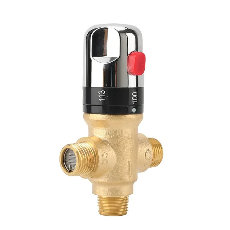 Thermostatic Mixing Valve, Three-way, American Npt Thread Standard, Shower Mixing Valve, Constant Temperature Control Valve