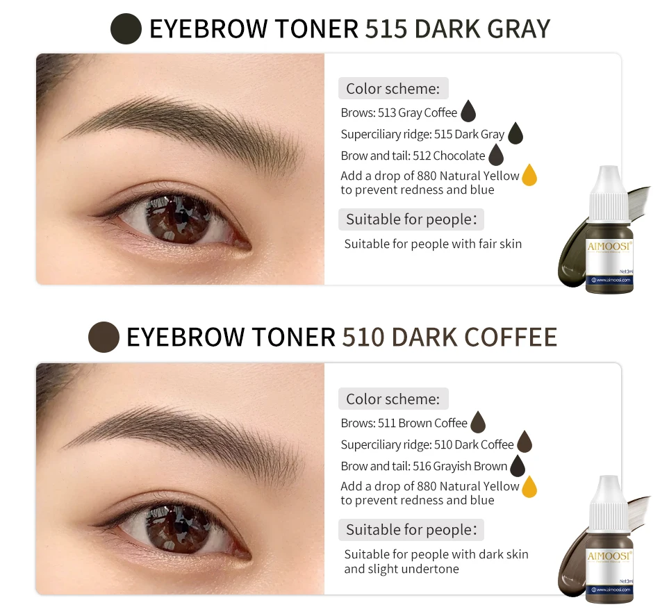 AIMOOSI Augenbrauen-Tattoo-Tinte 15ML Flüssig Professionelle Permanent Make-up Microblading Augenbrauen Eyeliner Tattoo-Tinte für Permanent-Make-up-Künstler – Detail 9