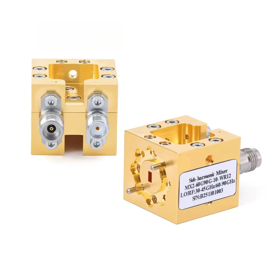 Gwave MX2-60G90G-10-WR12 Sub-Harmonic Mixer WR-12 60-90 GHz DC 10 GHz 50 Ohm RoHS Compliant UG-387/U-M Flange E Band RF
