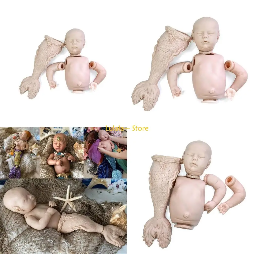 

Y4QA 25 дюймов Неокрашенный ребенок для куклы DIY ручной работы Мягкий реалистичный реалистичный комплект для новорожденных для