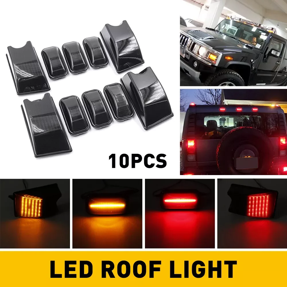 14pcs Amber Roof Running Lamp For 2003-2009 HUMMER H2 LED Side Marker Light signal light car parts