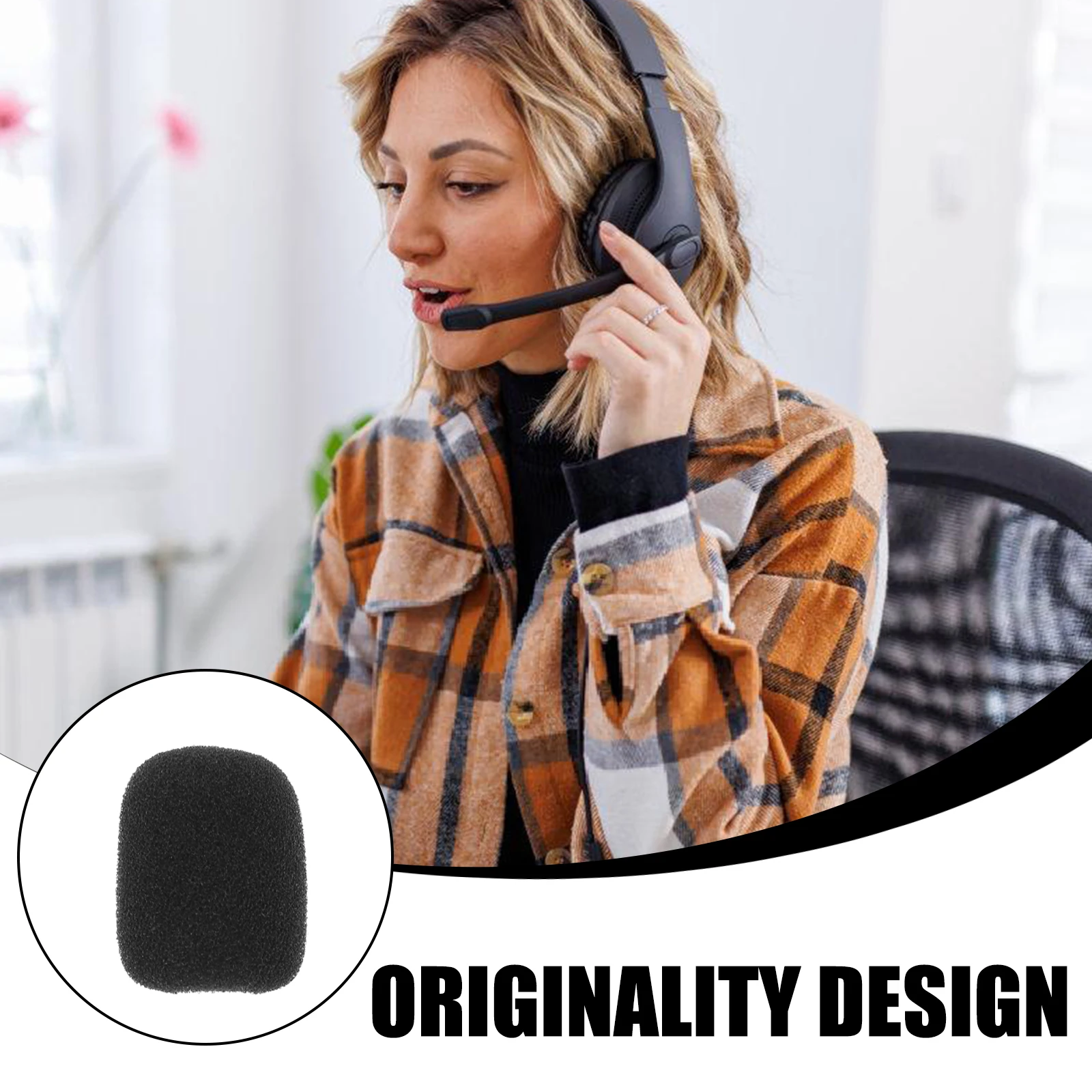 

20pcs Megaphone Sponge Sleeve Microphone Replacement Covers Mini Small Windshield for Standard Handheld Stage Microphones Foam