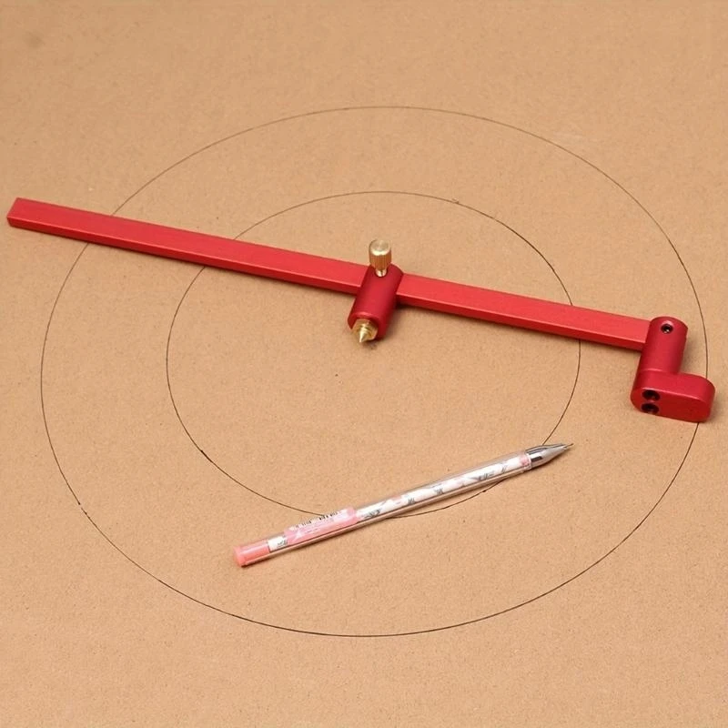 X37E Woodworking Scriber Scriber Tool Aluminum Portable Fixed Point Marking Drawing Circles Ruler Marking Gauge
