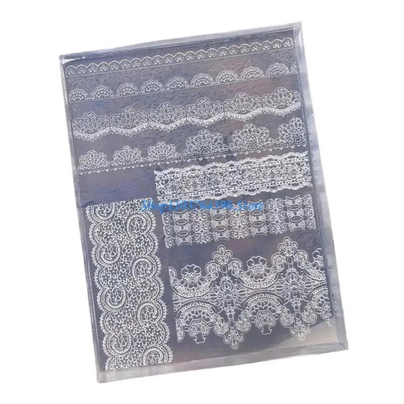 قالب صياغة سيليكون مرن مع نقش دانتيل لصنع المجوهرات وتصميم فن الأظافر