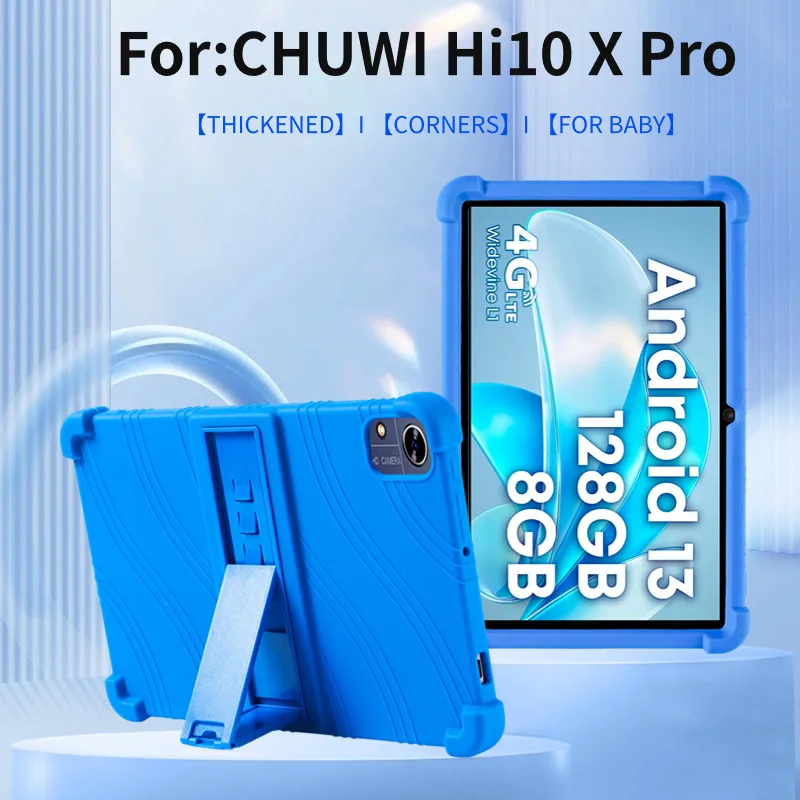 Case for CHUWI Hi10 X Pro Tablet Silicone Drop Protective Case Quad Corner Thickened Protective Sleeve 10.1 inch  sleeve