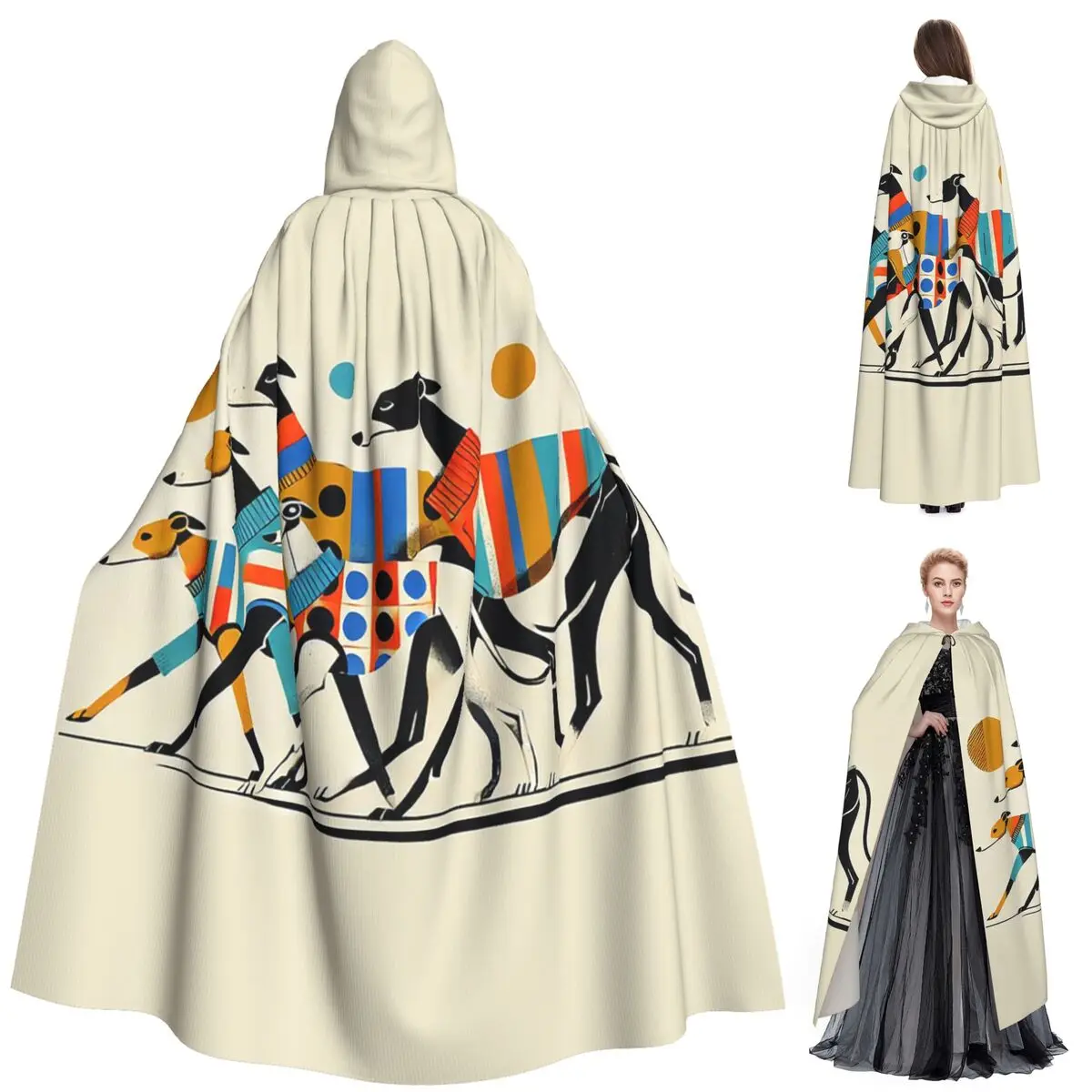 

Борзая борзая уиппет Лурчер длинный плащ с капюшоном ведьма средневековый костюм косплей накидка Хэллоуин вечеринка для взрослых унисекс