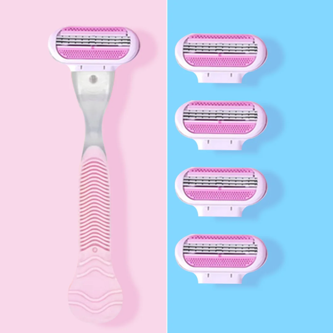 4/8/12/16/20/24 Pcs 3-Layer Manual Shaving Razor Women's Ultra-Sharp Blades Effortless Glide Long-Lasting Durability Perfe Gift