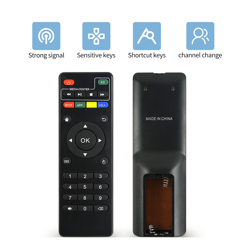 X96 Mini Replaced Universal Android TV Box Remote Control,for MXQ Pro 4K,T95M,T95N,T95X,MX9,H96,H96 pro+ Android TV Box,KODI Box