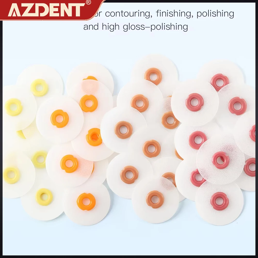 

40 шт. AZDENT стоматологические диски для отделки и полировки блеска с частицами оксида алюминия с 1 оправками, стоматологический материал