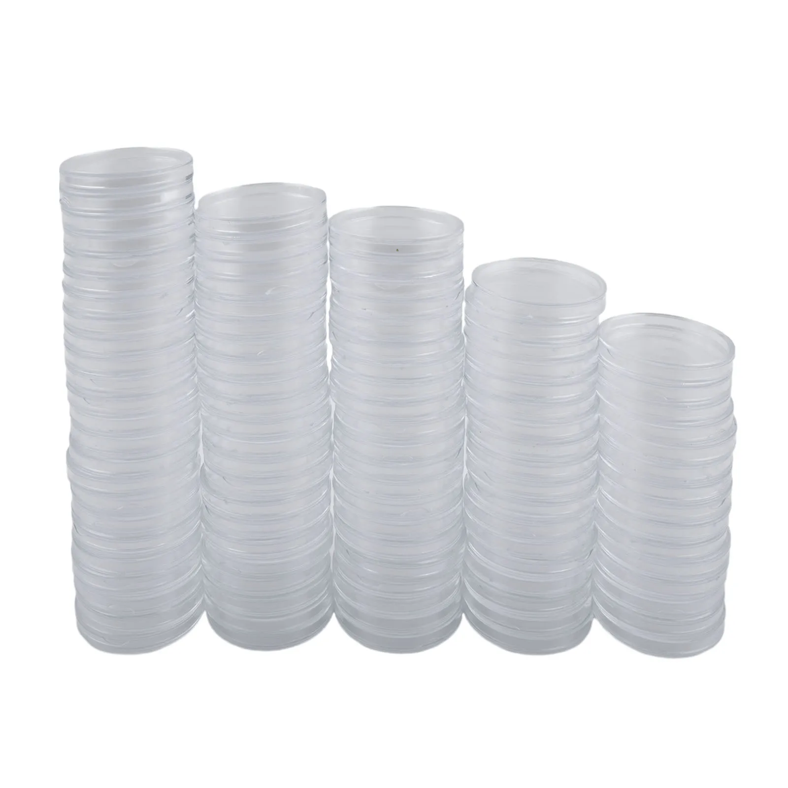 100pcs Coin capsules 38mm Accessories Clear Collection Round Storage Transparent Box Case Container Protection