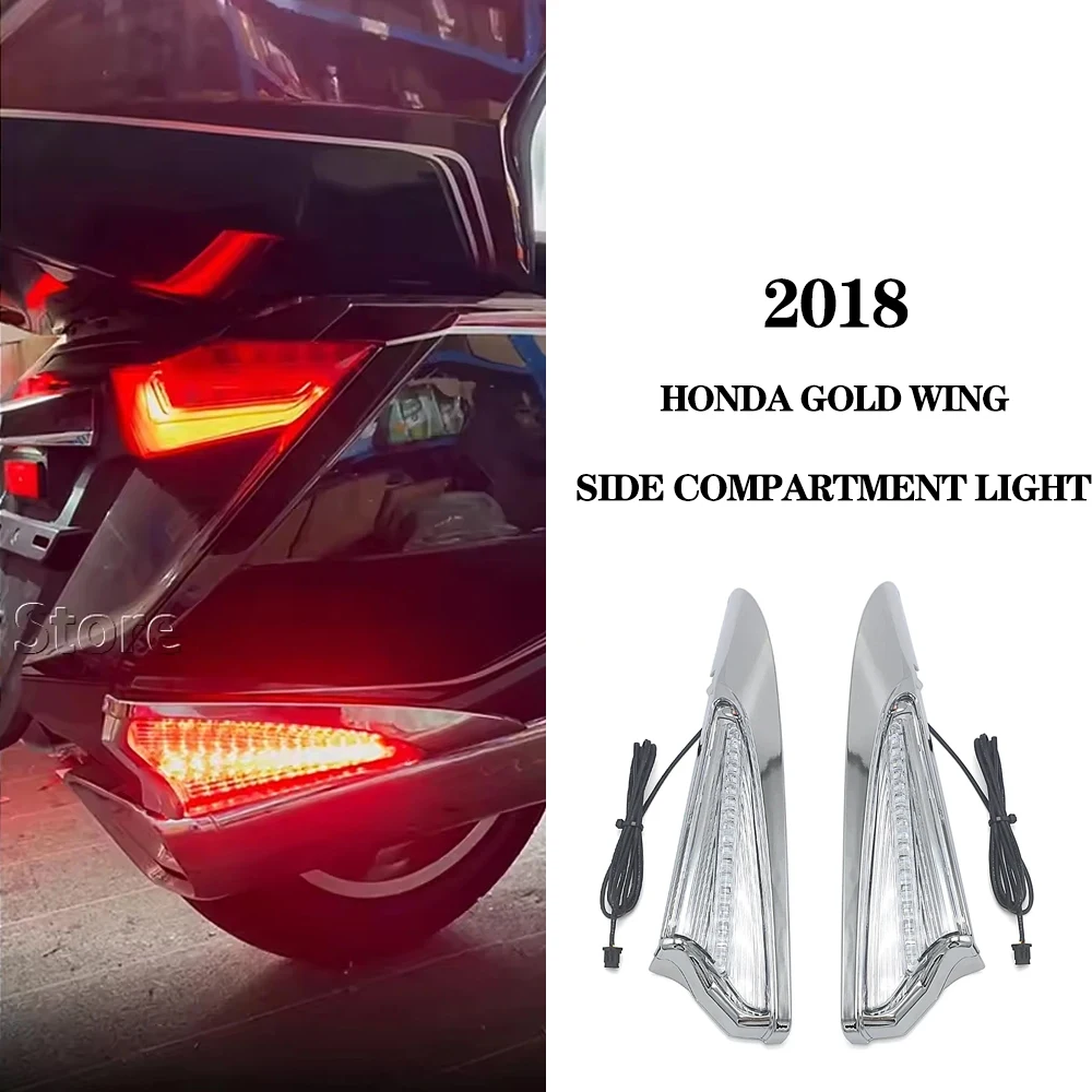 

НОВЫЕ аксессуары для мотоциклов GL1800, седельная сумка, светодиодный чехол для Honda Goldwing GL1800 F6B 2018-2024 2019 2020, подсветка седельной сумки